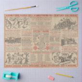 サーカスアクロバットヴィンテージ新聞タイポグラフィ 薄葉紙 (クラフト)