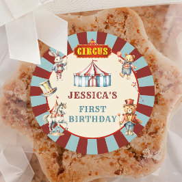 サーカスアニマルカーニバル誕生日パーティー ラウンドシール