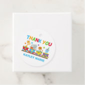 サーカスアニマルトレインかわいいカスタム誕生日パーティー フェイバータグ (インサイチュ)