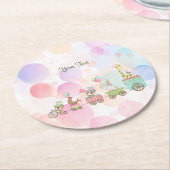 サーカスアニマル紙コースター ラウンドペーパーコースター (アングル)