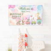 サーカスアニマル誕生日歓迎 横断幕 (インサイチュ)