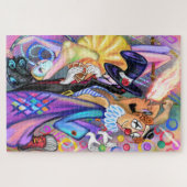 サーカスアーティスト – ピエロAcrobatマジシャン火消し ジグソーパズル (横)