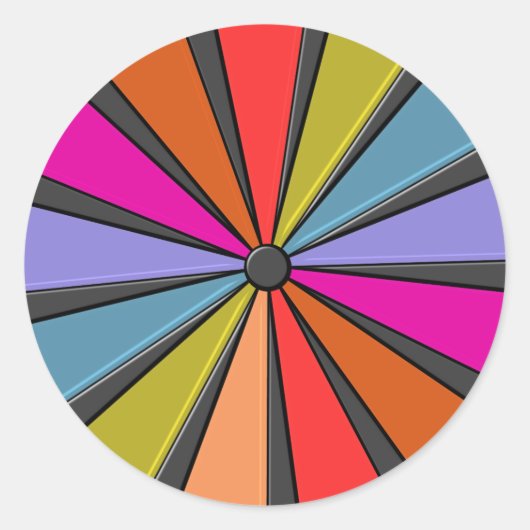 サーカスアート – ビッグトップピンホイール ラウンドシール (正面)