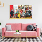 サーカスイタリアンパフォーマーの政治漫画 キャンバスプリント (インサイチュ (リビング))