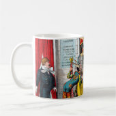 サーカスイタリアンパフォーマーの政治漫画 コーヒーマグカップ (左)