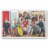 サーカスイタリアンパフォーマーの政治漫画 シール (正面)