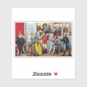 サーカスイタリアンパフォーマーの政治漫画 シール (シート)