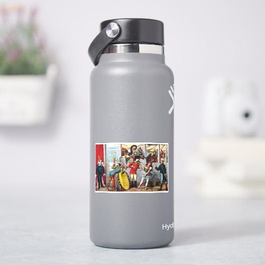 サーカスイタリアンパフォーマーの政治漫画 シール (HydroFlask)