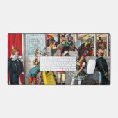 サーカスイタリアンパフォーマーの政治漫画 デスクマット (キーボード&マウス)