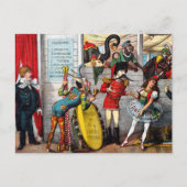 サーカスイタリアンパフォーマーの政治漫画 ポストカード (正面)