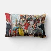 サーカスイタリアンパフォーマーの政治漫画 ランバークッション (裏面)