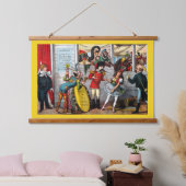 サーカスイタリアンパフォーマーの政治漫画 吊り下げ型タペストリー (寝室)