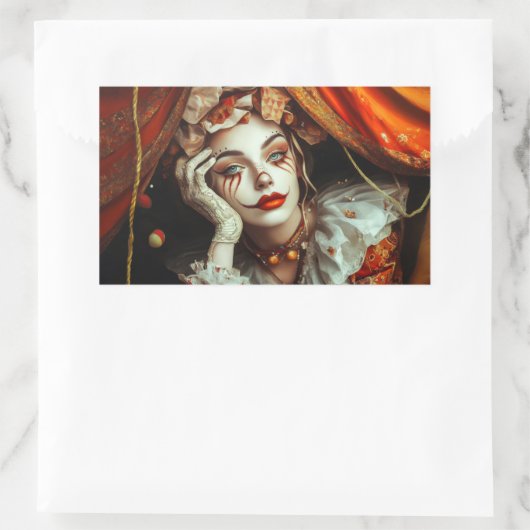 サーカスウーマン 長方形シール (バッグ)