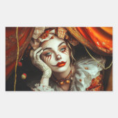 サーカスウーマン 長方形シール (正面)