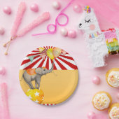 サーカスエレファントオンボールカーニバルベビーシャワーパーティー ペーパープレート (パーティー)