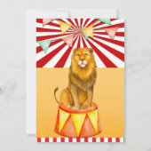 サーカスエレファントオンボールカーニバルベビーシャワーパーティー 招待状 (裏面)