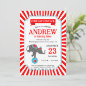 サーカスエレファントバースデーパーティー 招待状 (スタンド正面)