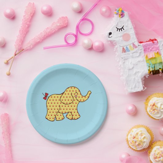 サーカスエレファント子供の誕生日パーティー紙プレート ペーパープレート (パーティー)