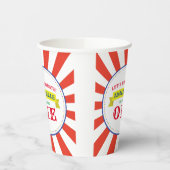 サーカスカラフルキュート1歳の誕生日パーティーキッズ 紙コップ (左)