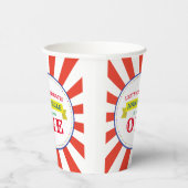 サーカスカラフルキュート1歳の誕生日パーティーキッズ 紙コップ (右)