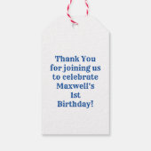 サーカスカラフルキュート1歳の誕生日パーティーテーマ ギフトタグ (裏面)