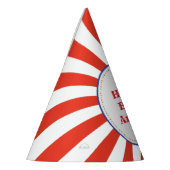 サーカスカラフルキュート1歳の誕生日パーティーテーマ パーティーハット (左)