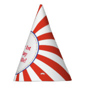 サーカスカラフルキュート1歳の誕生日パーティーテーマ パーティーハット (右)