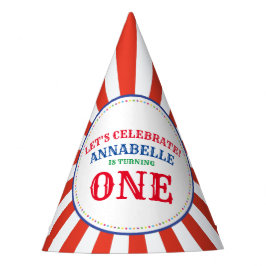 サーカスカラフルキュート1歳の誕生日パーティーテーマ パーティーハット
