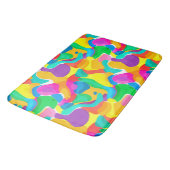 サーカスカラーズカオスアートパターンバスマット バスマット (アングル)