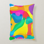 サーカスカラーズカオス抽象芸術アートパターン アクセントクッション (正面(垂直))