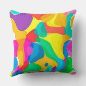 サーカスカラーズカオス抽象芸術アートパターン クッション (裏面)