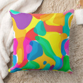 サーカスカラーズカオス抽象芸術アートパターン クッション (ブランケット)