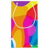 サーカスカラーズカオス抽象芸術アートパターン スモールペーパーバッグ (裏面)