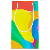 サーカスカラーズカオス抽象芸術アートパターン スモールペーパーバッグ (正面)