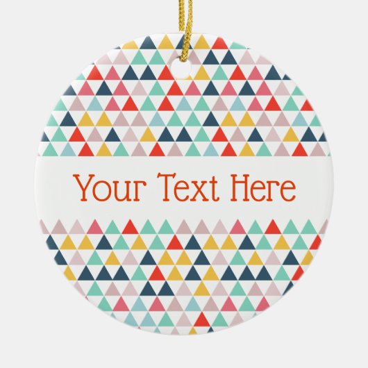サーカスカラー三角形 セラミックオーナメント (正面)