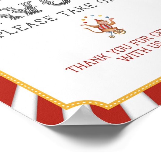 サーカスカーニバルはパーティー標識を好む ポスター (角)