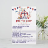 サーカスカーニバルを見つけるゲストベビーシャワーゲーム 便箋 (スタンド正面)