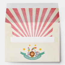 サーカスカーニバルエンベロープ誕生日ヴィンテージ