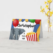 サーカスカーニバルカスタム誕生日 カード (黄色い花)