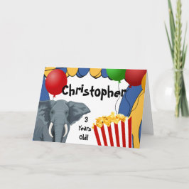 サーカスカーニバルカスタム誕生日 カード
