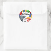 サーカスカーニバルカスタム誕生日 ラウンドシール (バッグ)