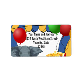 サーカスカーニバルカスタム誕生日 ラベル