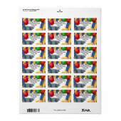 サーカスカーニバルカスタム誕生日 ラベル (フルシート)