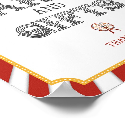 サーカスカーニバルカードとギフトパーティー標識 ポスター (角)