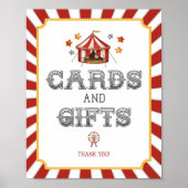 サーカスカーニバルカードとギフトパーティー標識 ポスター (正面)