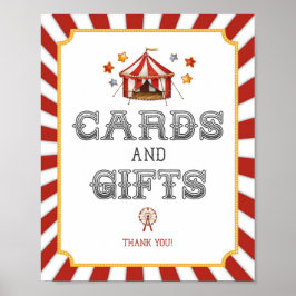 サーカスカーニバルカードとギフトパーティー標識 ポスター