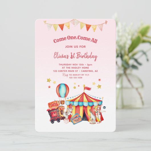 サーカスカーニバルガールズ1st誕生日 招待状 (スタンド正面)