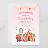 サーカスカーニバルガールズ1st誕生日 招待状 (正面)
