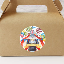 サーカスカーニバルクラシックラウンドステッカー