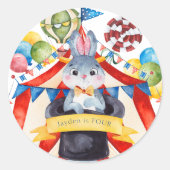 サーカスカーニバルクラシックラウンドステッカー ラウンドシール (正面)